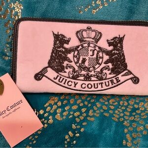 Juicy Couture Chiffon Pink and Black Scottie Dog Wallet